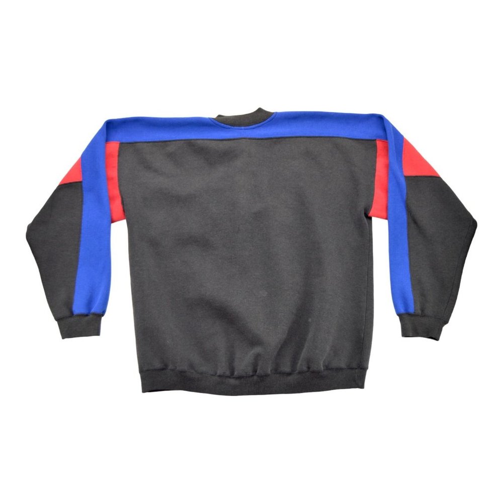 Cherokee Men's Pullover Sweater M Vintage Mock Neck 1/4 Button Colorblock‎ - Picture 2 of 3